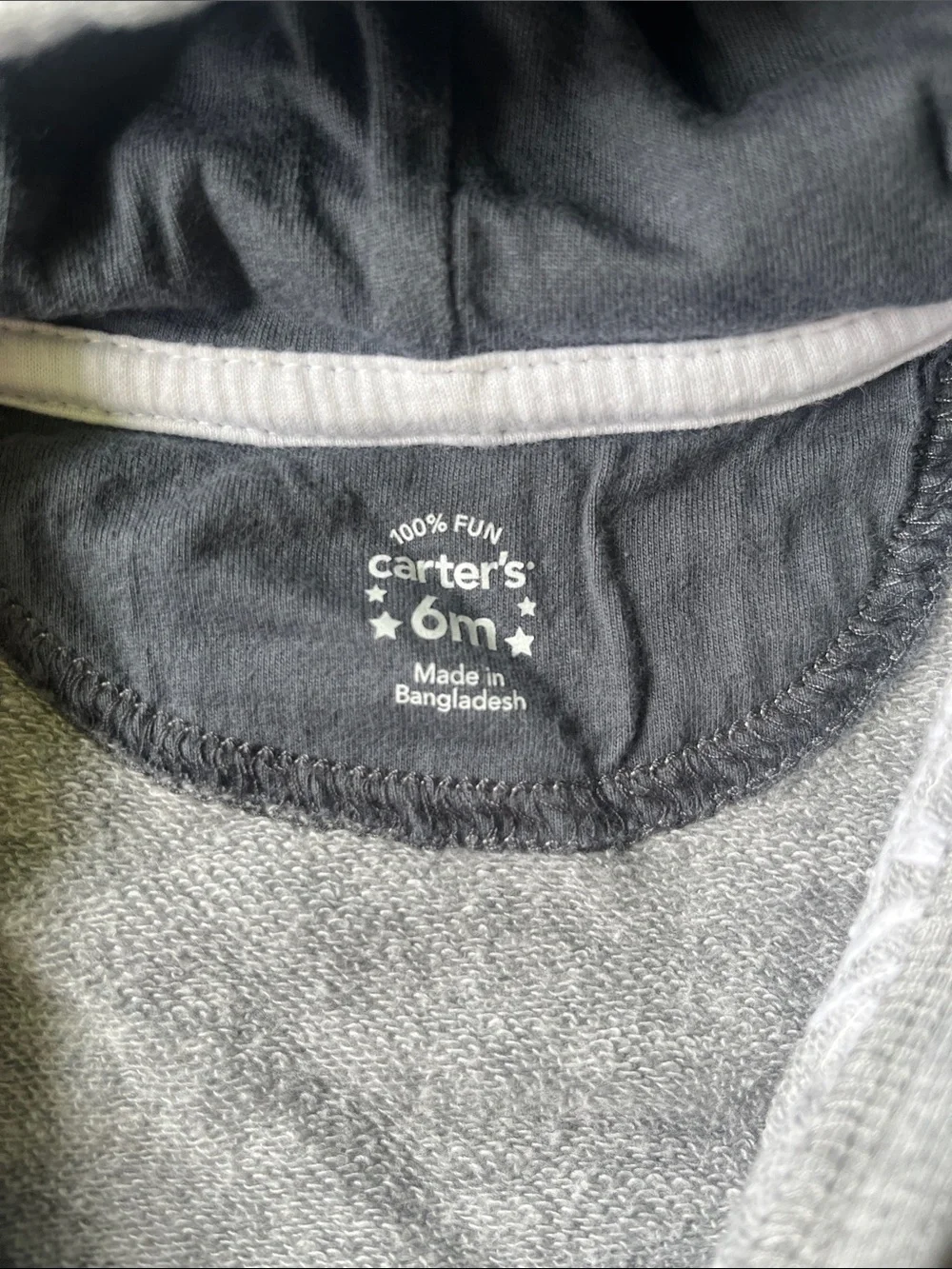 3/$15 ✨ Baby Boy Carter's Full Zip Gray Hoodie | 6M